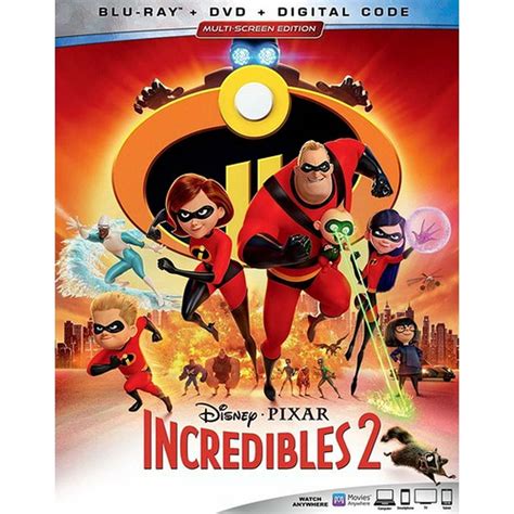 Incredibles 2 Blu Ray Dvd Digital Copy