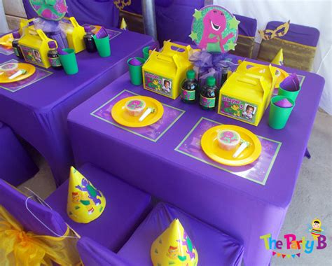 Maybe you would like to learn more about one of these? Barney themed party cape town - The Party B | Kids party ...