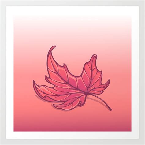 Maple Leaf Art Print By Untethered Art Society6