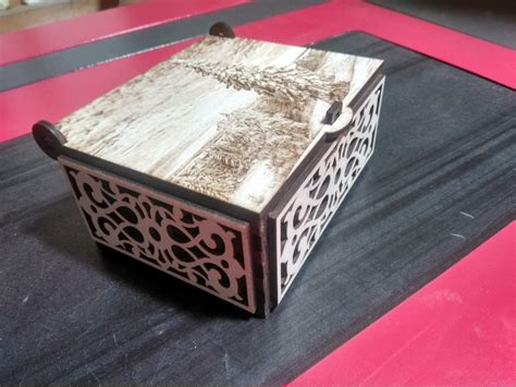 Engraved Decorative Box This Cnc Files Dxf Cdr Svg Dxf Etsy
