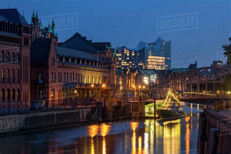 Historical Buildings Of The Speicherstadt With The