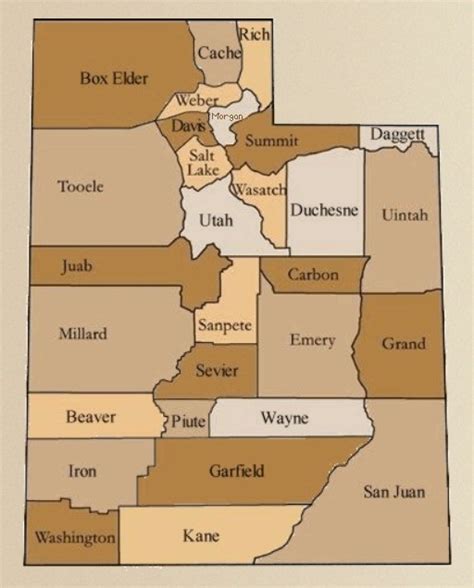 30 Utah Map Of Counties Maps Online For You