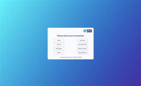 Sbi Atm Screens User Interface Design Behance