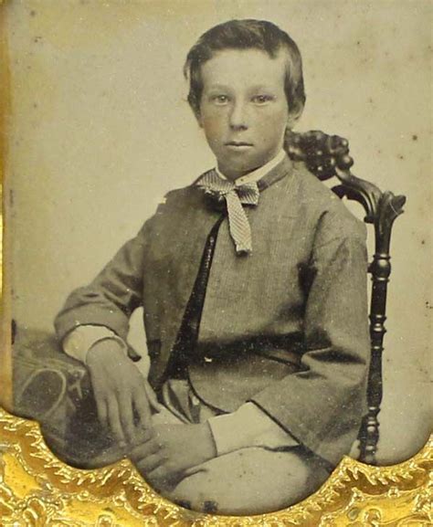 Antique Tintype Of Young Boy In Gouda Case