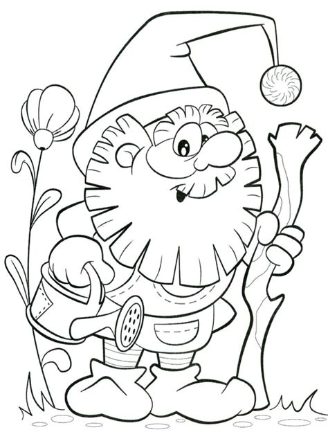 Dibujo Para Colorear Gnome Gnomo Dibujos Para Imprimir Gratis Pdmrea