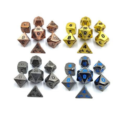 7 Pcs Polyhedral Dice Set With Dice Storage Bags For Dungeons And