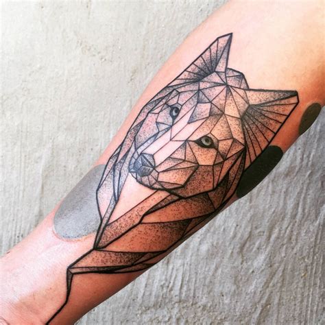 Geometric Wolf Tattoo Kurt Tattoo Wings Tattoo Tattoo Style Forearm