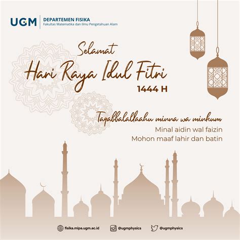 Selamat Idul Fitri 1444 Hijriah Departemen Fisika Fmipa