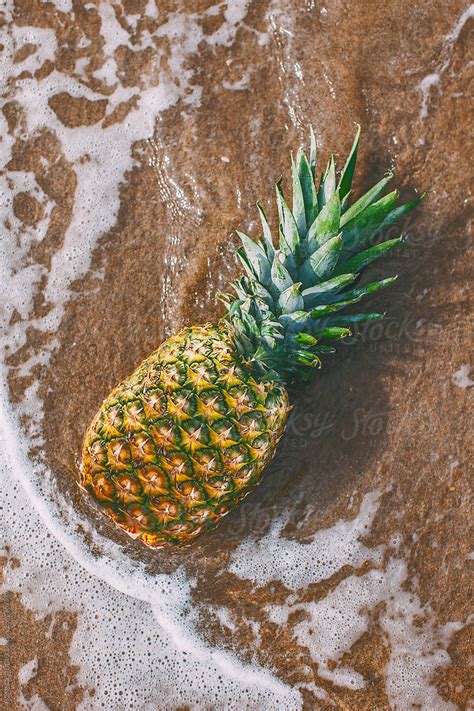 Pineapple On The Beach Summer Time By Bonninstudio Stocksy United