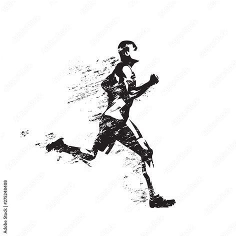 running man abstract isolated vector silhouette run sprinting athlete stock vector adobe stock