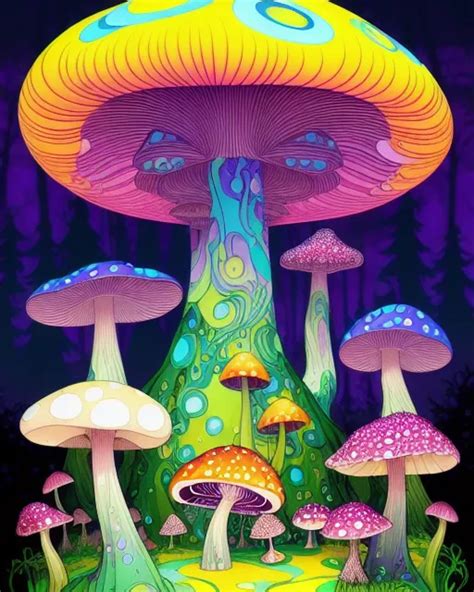 Trippy Mushrooms Ai Photo Generator Starryai