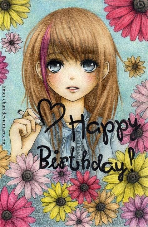 Happy Bday Anime Happy Birthday Birthday Cards Images Anime