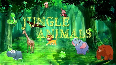 Learning Jungle Animals For Kids Names And Their Sounds Youtube