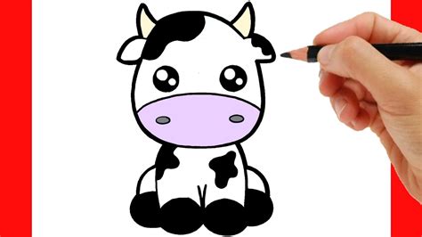 How To Draw A Cow Kawaii Easy Cute Easy Cow Paintings ใหม่