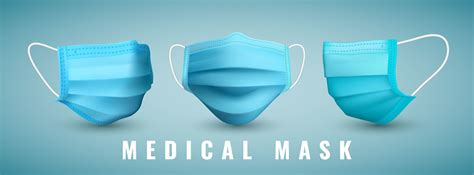 Download Realistic Medical Face Mask Details 3d Medical Mask Vector ...