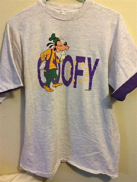 Sold Disneys Goofy Character Purple Fold Up Sleeve Option T Shirt