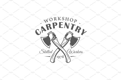 9 Modern Carpentry Logos Vol2 Custom Woodworking Carpentry Logo