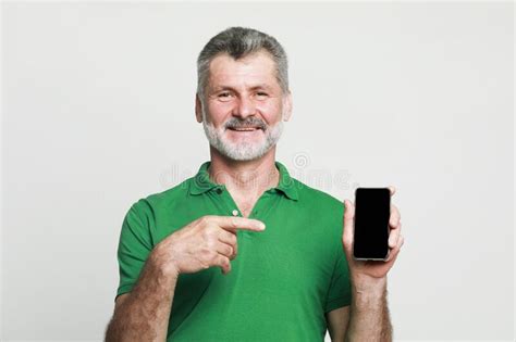 Lifestyle Tehnology And People Concept A Picture Of Mature Man With New Smartphone Stock