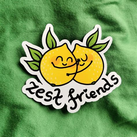 Cute Zest Friends Lemons Sticker Best Friends Etsy Canada
