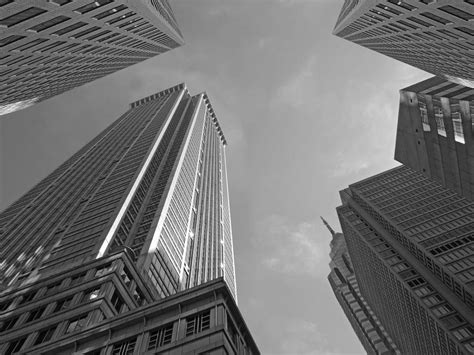 Philadelphia Skyscrapers Black And White By Cityscape