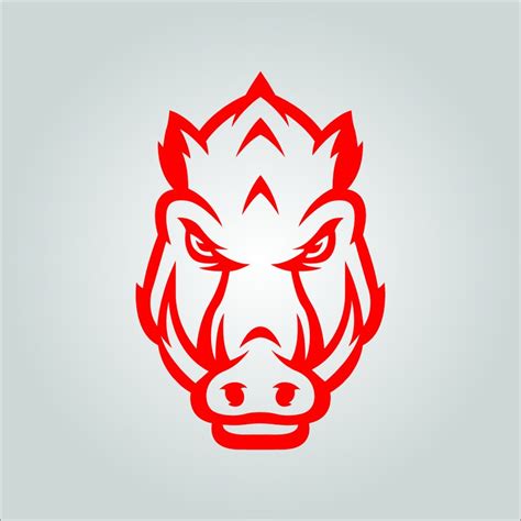 Razorback Hog Face Vinyl Decal Arkansas Razorbacks State Hog Etsy