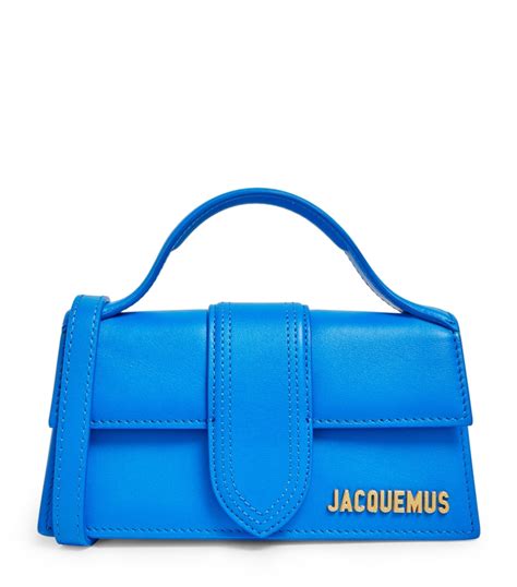 Jacquemus Blue Mini Leather Le Bambino Top Handle Bag Harrods Uk