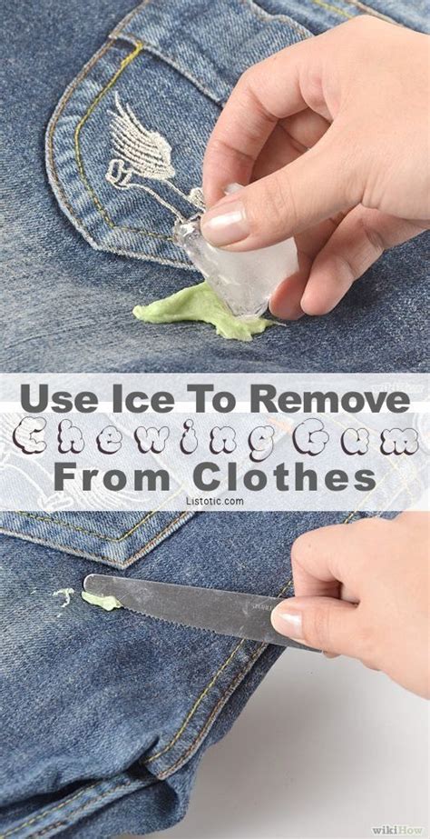 Como retirar pastilha elástica da roupa Repair Clothes Diy Clothes