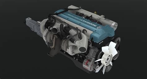 3d Model Toyota 2jz Gte Vvti Engine Vr Ar Low Poly Cgtrader