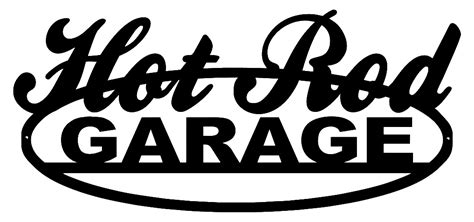 Hot Rod Garage Cut Out Wall Décor Silhouette Metal Sign 10