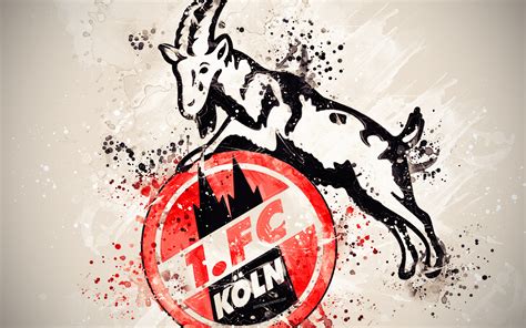 Fc köln logo stand and keychain. Download wallpapers FC Koln, 4k, paint art, logo, creative ...