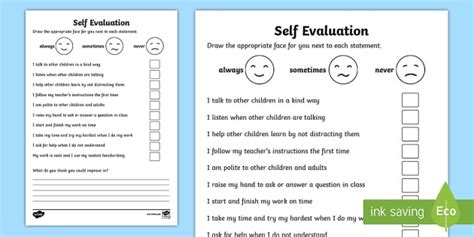 Baseball and softball players league age 8 are encouraged, however will not guarantee a roster spot on a aaa team. FREE! - Self Evaluation Sheet (teacher made)