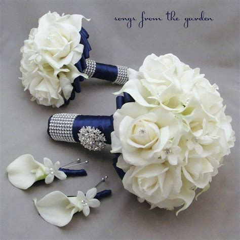 We deliver flowers to cork and suburbs from 10:30 am to 4:00pm, monday to saturday. Navy White Wedding Flower Package Bridal by ...