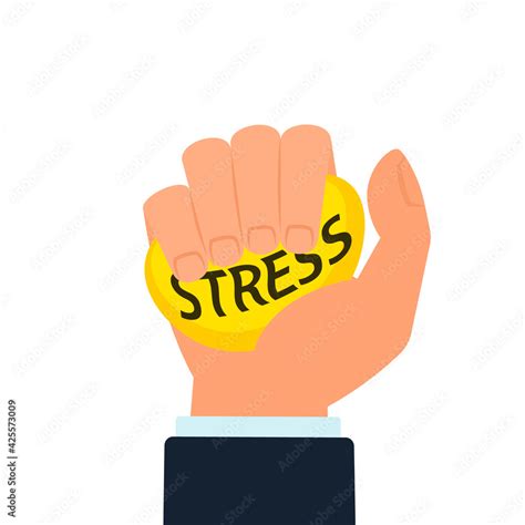 Stress Ball Squeeze Illustration Clipart Image Stock Vector Adobe Stock