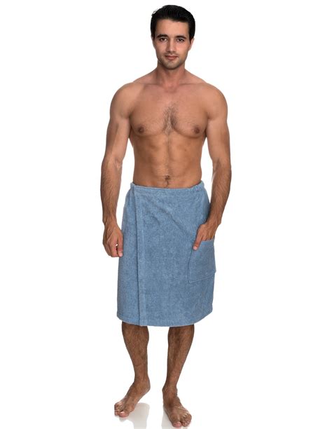 Towelselections Mens Wrap Adjustable Cotton Terry Spa Shower Bath Gym