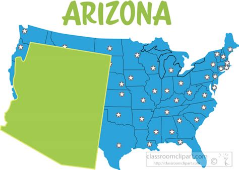 States Clipart Arizona Map United States Clipart 3 Classroom Clipart