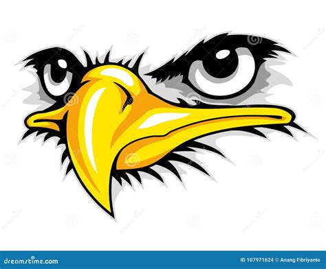 Drawing And Drafting Bald Eagle 7a American Bird Mascot Head Face Animal