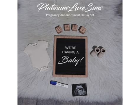 Pregnancy Announcement Flatlay Set By Platinumluxesims 4th Baby