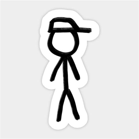 Simple Stick Figure Hand Drawn Of A Boy Or Man Stick Figure Sticker