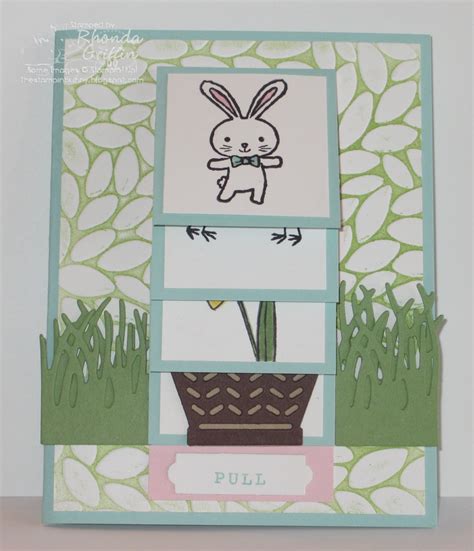 Easter card making has never been cuter than with this diy craft featuring stampin up supplies. The Stampin' Bunny: Stampin' Up! Basket Bunch Waterfall Easter Card