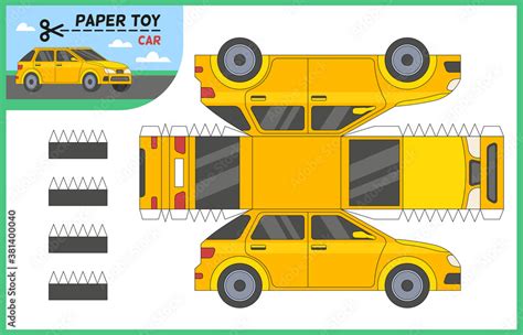 Car Paper Cut Toy Create 3d Vehicle Model Yourself With Scissors And