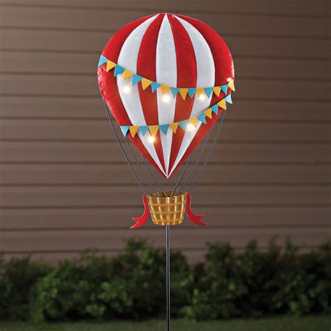 Solar Hot Air Balloon Yard Stake By Maple Lane Creations Miles Kimball