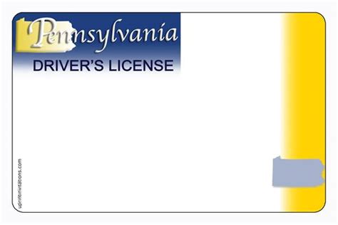 Pennsylvania Drivers License Template Download Clevermax
