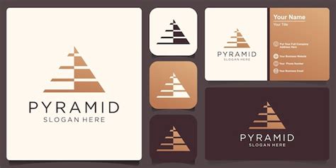 Premium Vector Pyramid Logo Template Progress Business Symbol