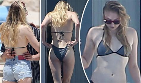 Game Of Thrones Sophie Turner Exposes Peachy Posterior In Bikini Clad