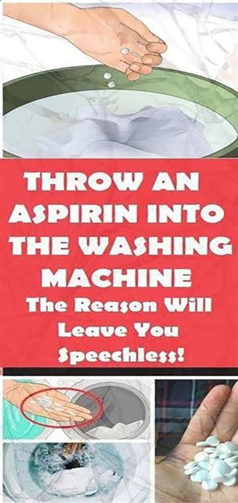 Throw An Aspirin Into The Washing Machine The Effect Is Perfect