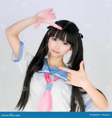 Japanese Cute Teen School Girl Stock Image Image Of Teen Cosplay 26262813