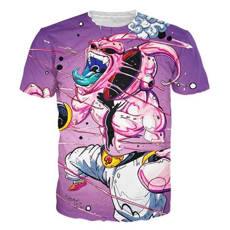 Anime Dragon Ball Z Majin Buu Print T Shirts 2016 Mens Summer Casual