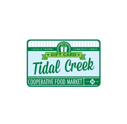 How do i find the balance on my tidal gift card? Tidal Creek Gift Card - Various Amounts | Tidal Creek Co-op