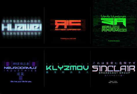 Cyberpunk Corporate Logos Ive Designed Oc Rcyberpunkgame