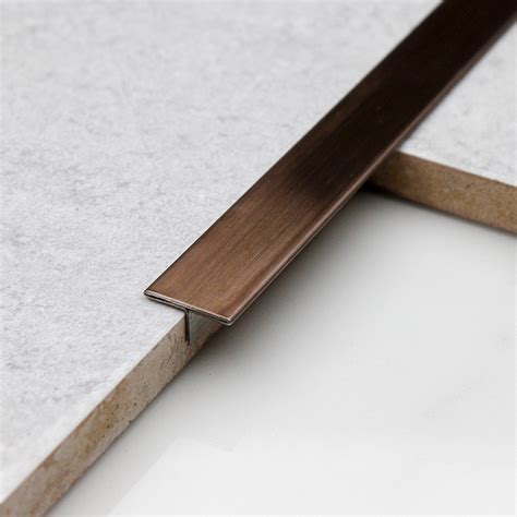 Ss 201 304 T Profile Color Metal Brass Hairline Stainless Steel Tile